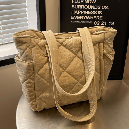 Sac fourre-tout en nylon pour femme, grande capacité, polyvalent, à la mode