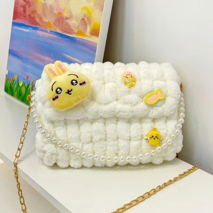 Dog Hand-woven Material Make Cute Finished Crossbody Bags