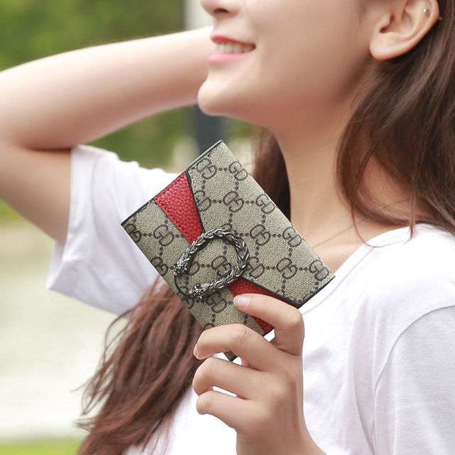 Stylish Women's Popular Simple Short Three-fold Ladies Wallets