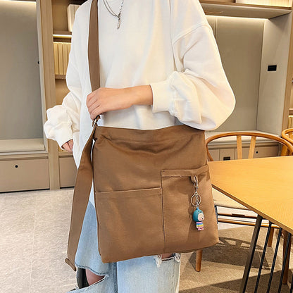 Women's Canvas Korean Style Personality Fashion Solid Crossbody Bags