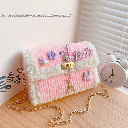 Little Beaver Hand-woven Wool Material Cute Crossbody Bags