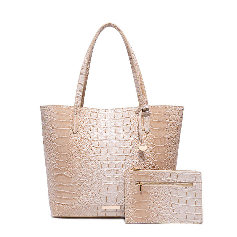 Sac à main fourre-tout pour femme motif crocodile rétro Brahmin