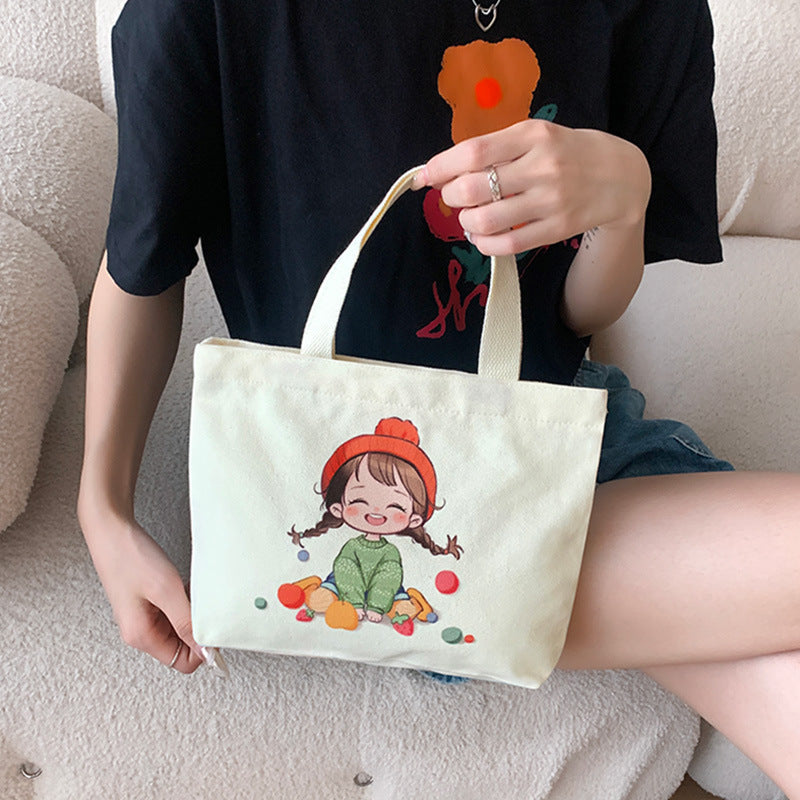 Canvas Female Cartoon Cabs Fashion Korean Handbags