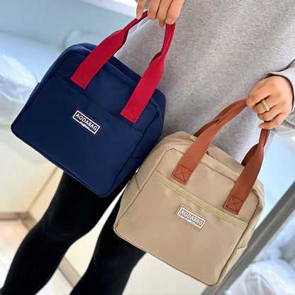 Women's Korean Style Contrast Color Waterproof Lunch Box Mummy Handbags