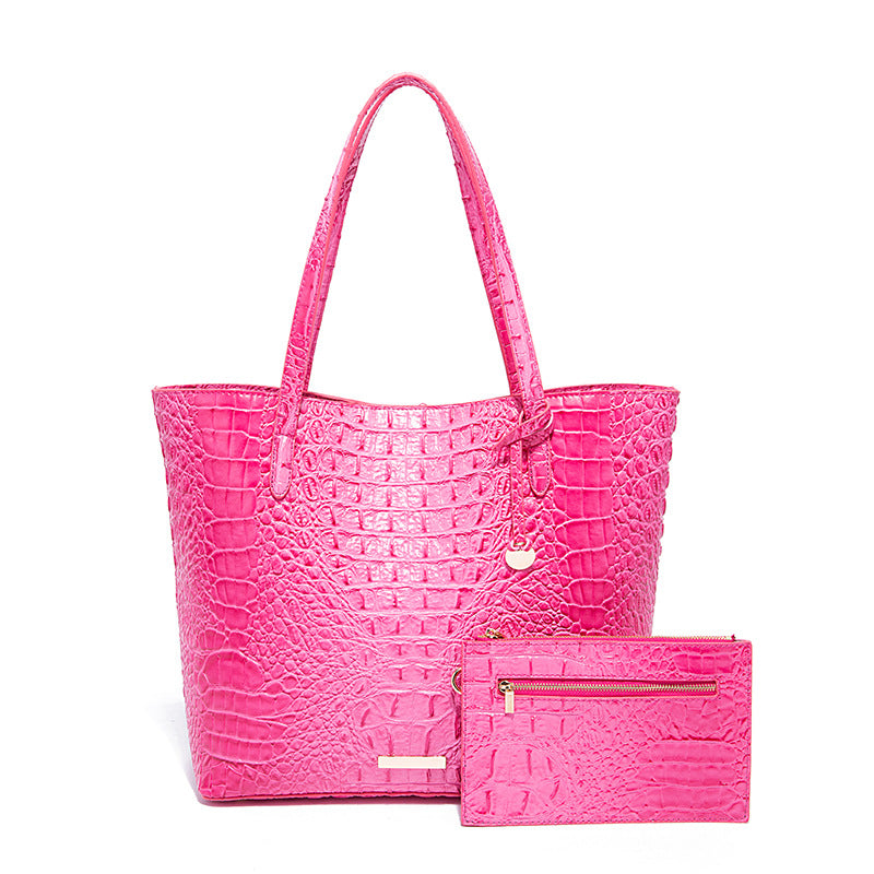 Sac à main fourre-tout pour femme motif crocodile rétro Brahmin