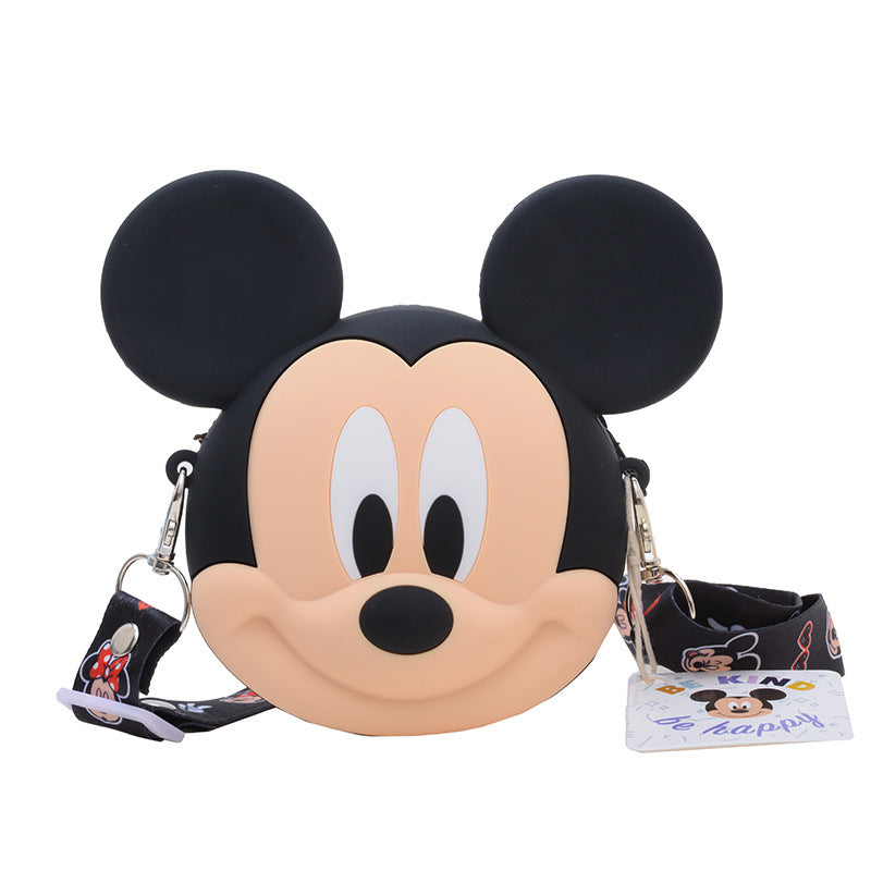 Cute Minnie Mickey Cartoon Silicone Mobile Children's Shoulder Bags