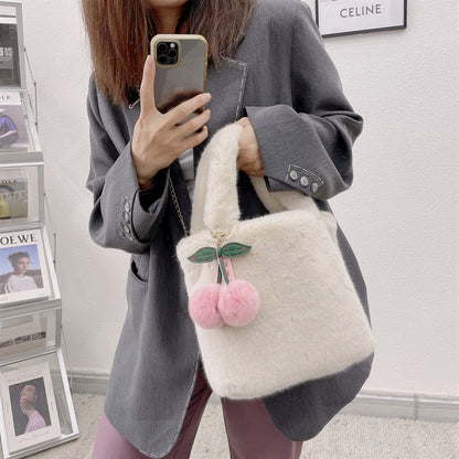 Women's Simple Plush One Fresh Korean Style Bags