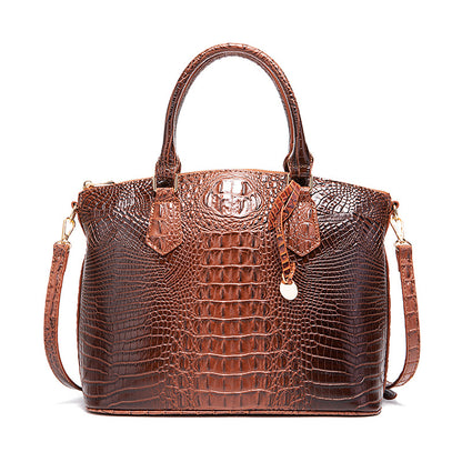 Women's For Retro Crocodile Pattern Brahmin Portable Handbags