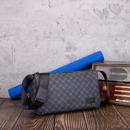 Men's Check Pattern Retro Unisex Neutral Trendy Men's Messenger Bags