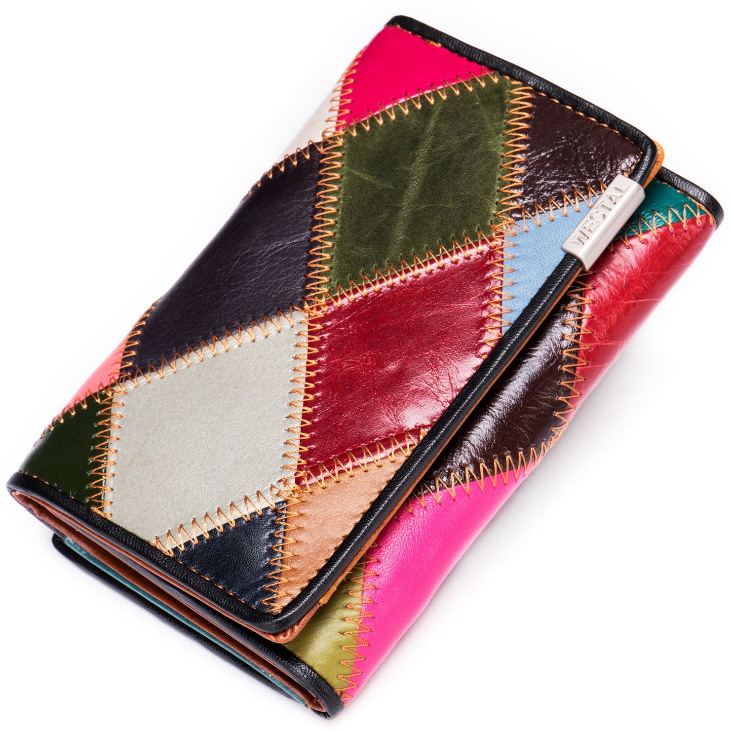 Women's High-grade Leather Large Three-fold Cowhide Ladies Wallets