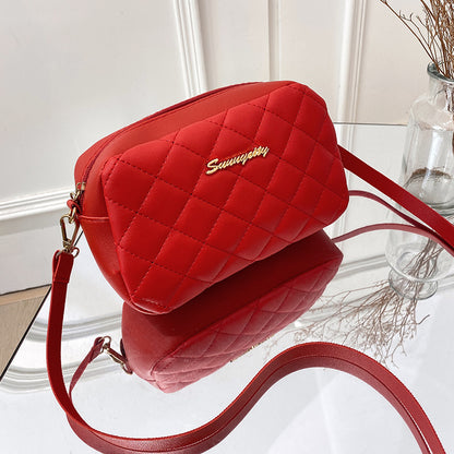 Women's Fashion Design Popular Embroidered Rhombus Phone Bags