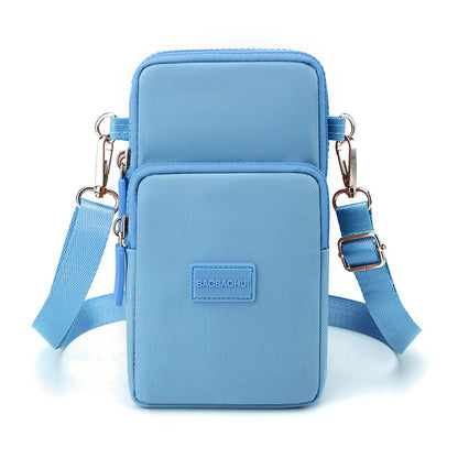 Female Pure Color Mobile Vertical Mini Phone Bags