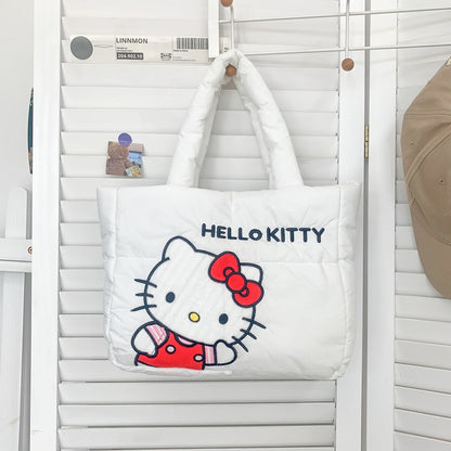 Cute Cartoon Embroidery Down Lightweight Commuter Bags