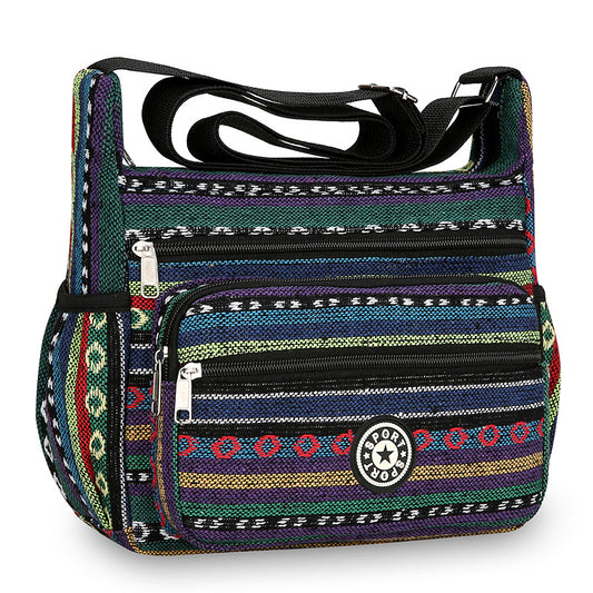 Women's Korean Woven Flower Ethnic Style Stall Backpacks