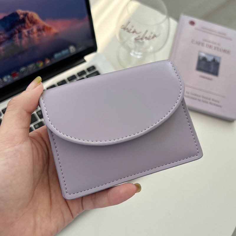 Classic Style Short Portable Compact Color Ladies Wallets