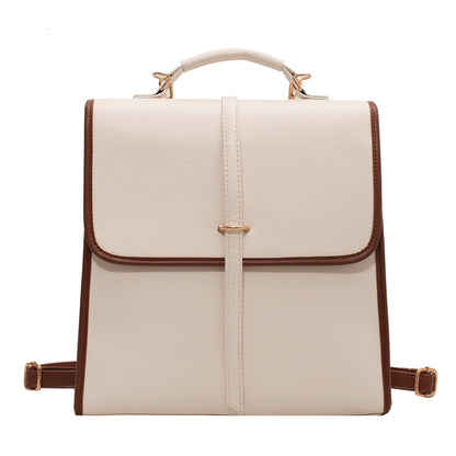 Women's Vintage Fashion College Soft Leather British Backpacks