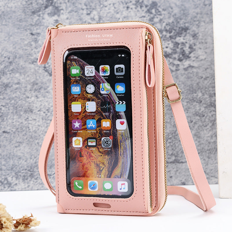 Women's Touch Screen Multifunctional Transparent Mini Mobile Phone Bags