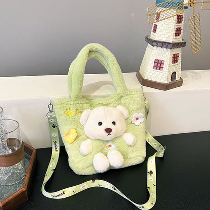 Children's Plush Bear Doll Versatile Boys Fashion Children's Shoulder Bags