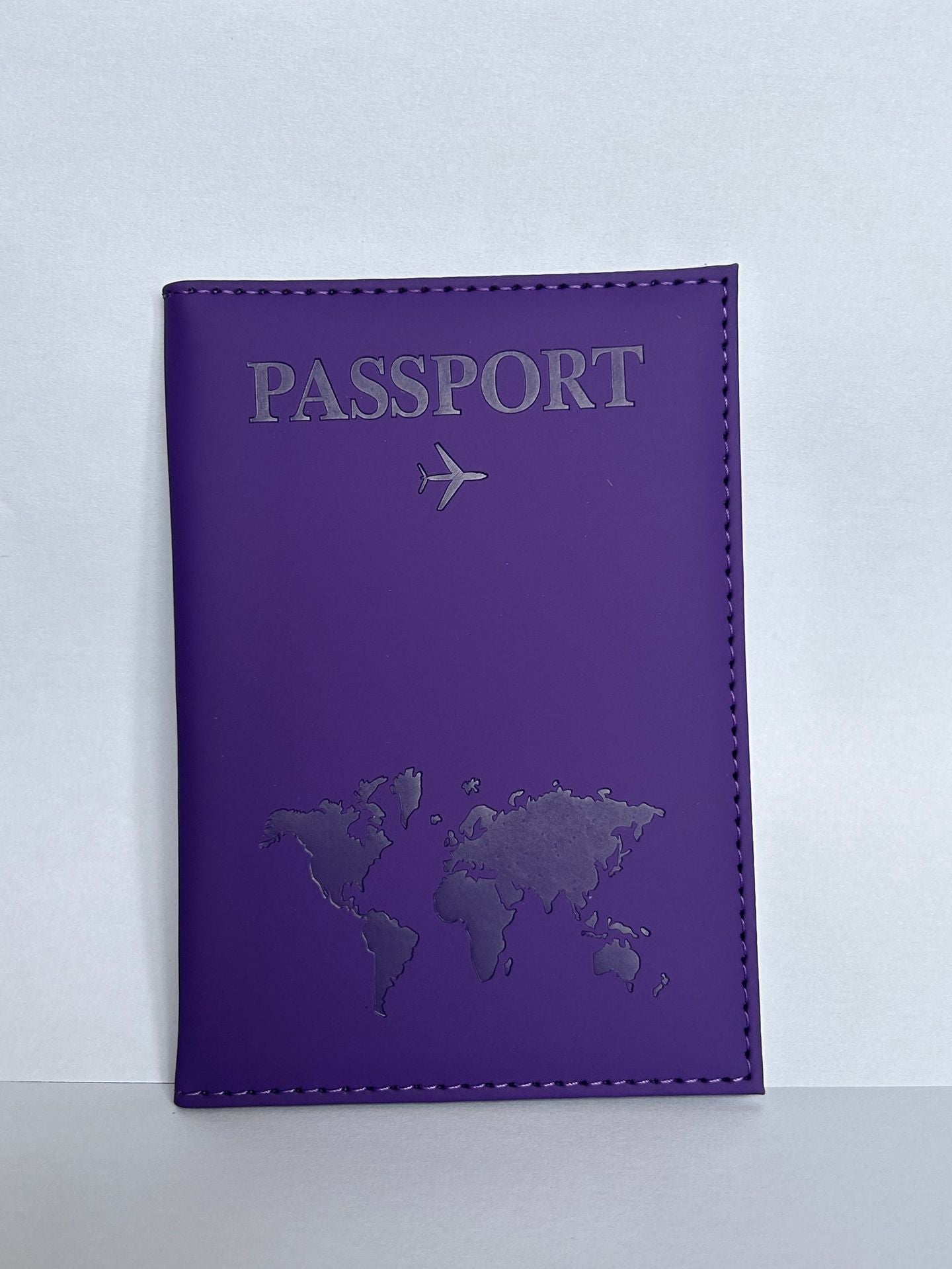 Couverture de passeport en cuir pour carte d'avion simple