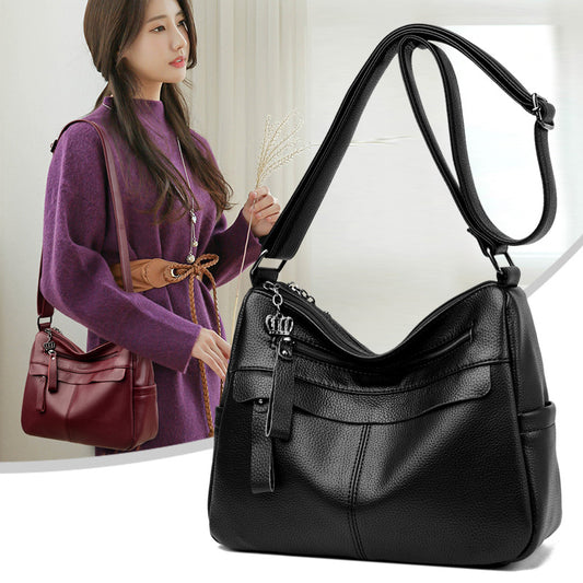 Women's Genuine Leather Mother's Soft Fashion Crossbody Bags