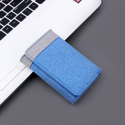 Men's Short Three Fold Denim Contrast Color Men's Wallets