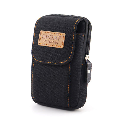 Men's Comfortable Mobile Cell Canvas Pannier Phone Bags