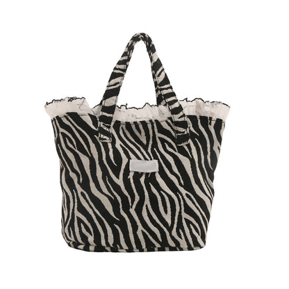 Large Capacity Zebra Pattern Classic Black White Shoulder Bags