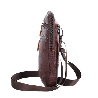 Men's Thin Leather Cowhide Retro Mobile Men's Waist Packs