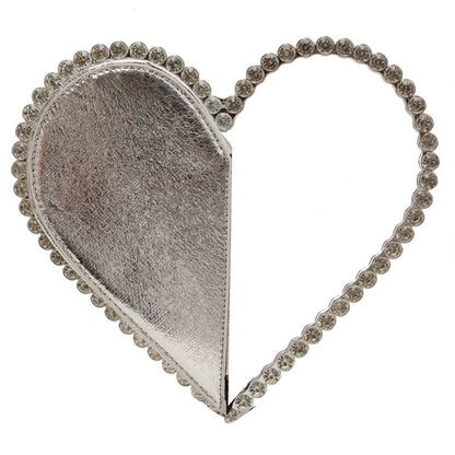 Women's Hand-held Heart-shaped Diamond Fashionable Stylish Hand Handbags