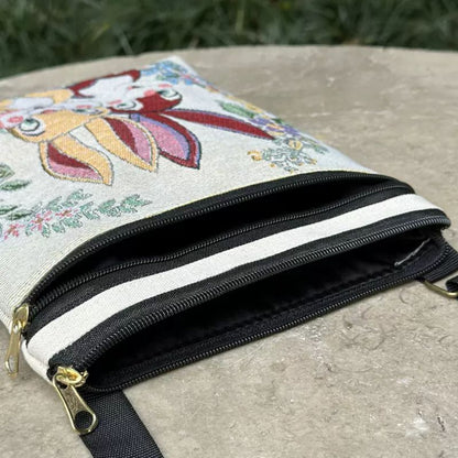 Yunnan Cloth Embroidered Vintage Mobile Black Crossbody Bags