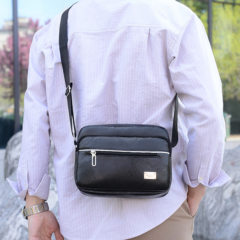 Sacs messagers en cuir pour hommes, grande capacité, tendance, pour téléphone portable