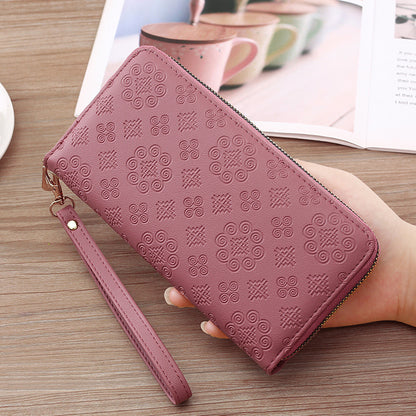 Women's Long Fashion Double Zipper Clutch Ladies Wallets