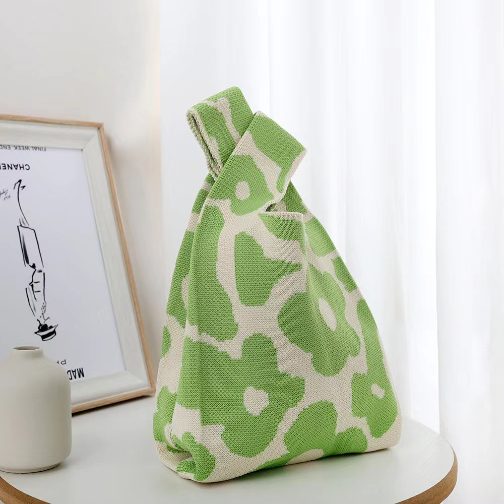 Sac fourre-tout fait main pour femme, joli sac tricoté polyvalent avec motif animal