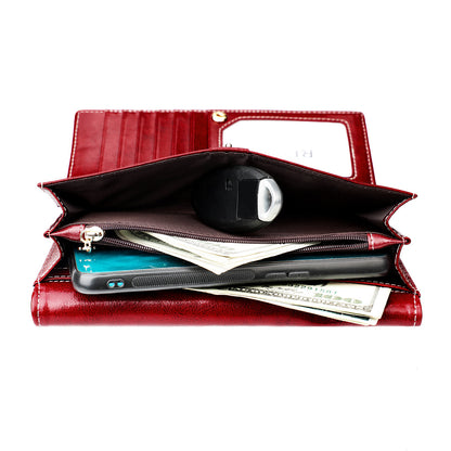 Women's Cool Big Three Fold Mobile Ladies Wallets