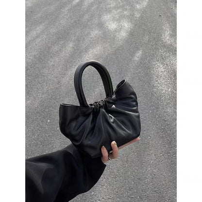 Women's Pleated Flower Fashion Design Texture One Bags