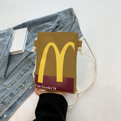 Sacs à bandoulière pour boîte à lunch avec impression sur papier McDonald