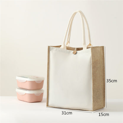 Blank Canvas Painting Jute Tote Cotton Handbags