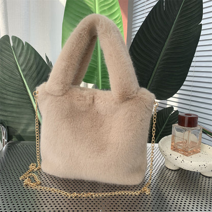 Women's Simple Plush One Fresh Korean Style Bags