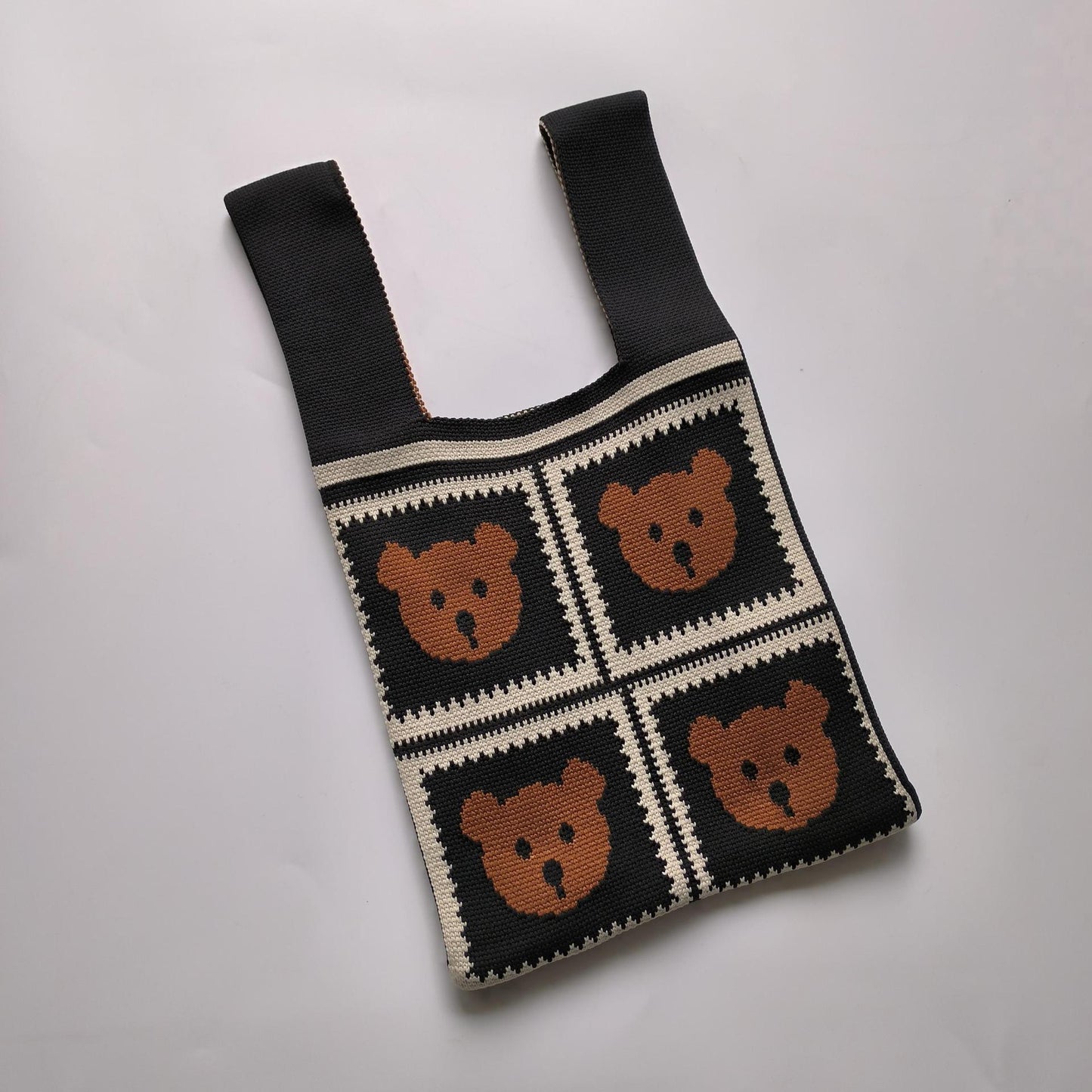 Simple Knitted Korean Style Woolen Yarn Bags