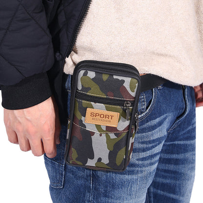 Sacoche de ceinture multifonctionnelle pour homme, camouflage, construction de vêtements, sacs de taille pour homme