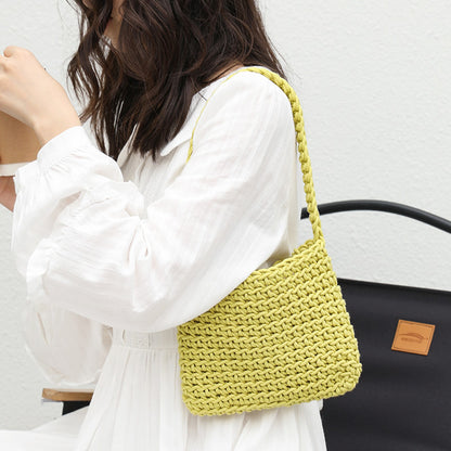 Women's Style Artistic Woven Fashion Cotton Thread Hollow Bags