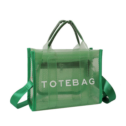 Women's Summer Fashion Transparent Large Capacity Colorful Shoulder Bags