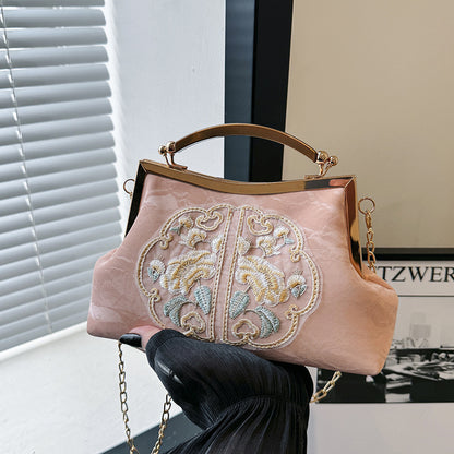 Women's Trendy Chinese Style Embroidery Summer Chain Crossbody Bags