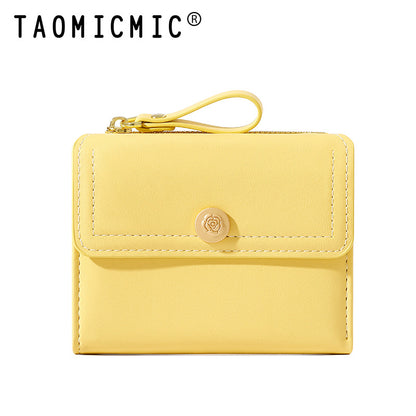 Women's Short Chic Folding Minimalist Credentials Ladies Wallets