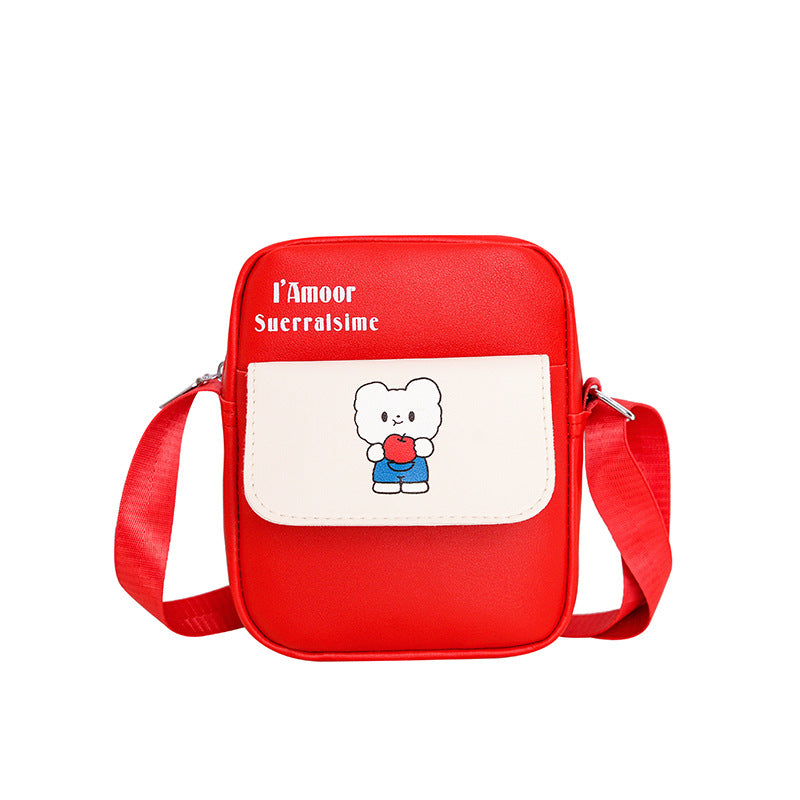 Children's Candy Color Cute Cartoon Printed Stylish Children's Shoulder Bags