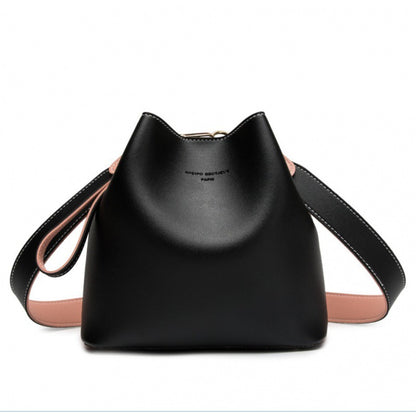 Women's Summer Bucket Graceful Fashionable Korean Contrast Crossbody Bags