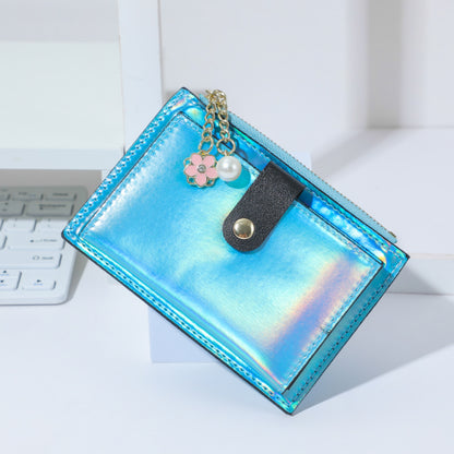 Women's Short Laser Colorful Fashion Simple Design Ladies Wallets