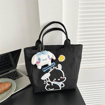 Canvas Cute Style Commuting Hand Lunch Handbags