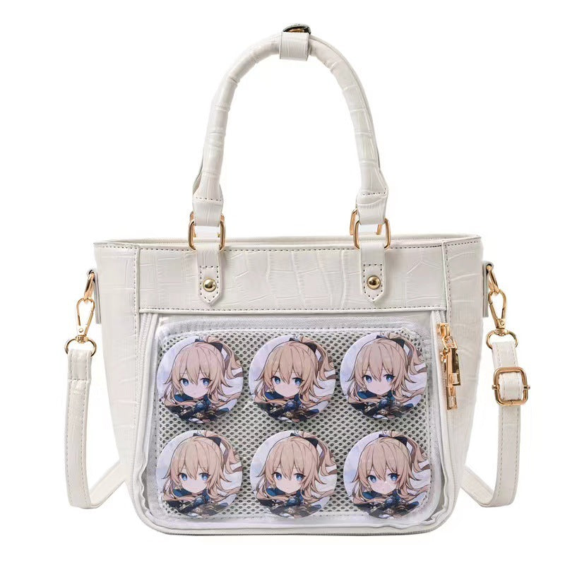 Tote Cartoon Double-sided Commuter Elegant Ribbon Portable Crossbody Bags