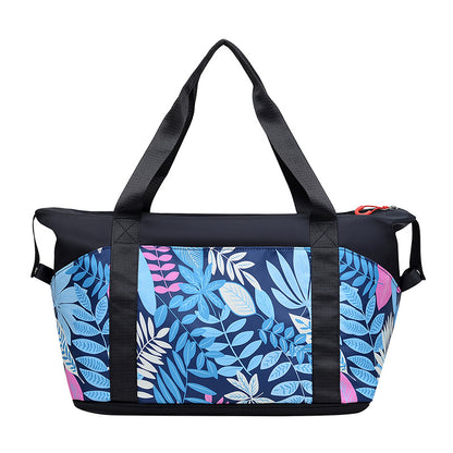 Women's Flowers Yoga Fitness Wet Dry Separation Buggy Shoulder Bags